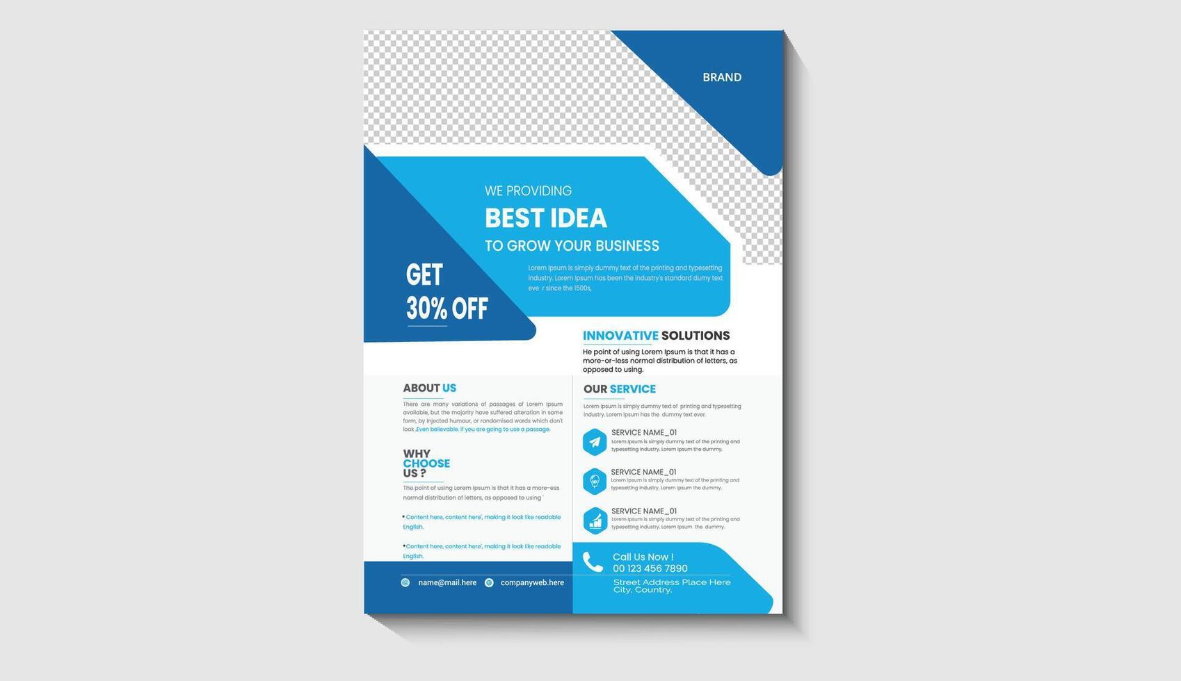 Corporate Modern Business flyer Design Template vector