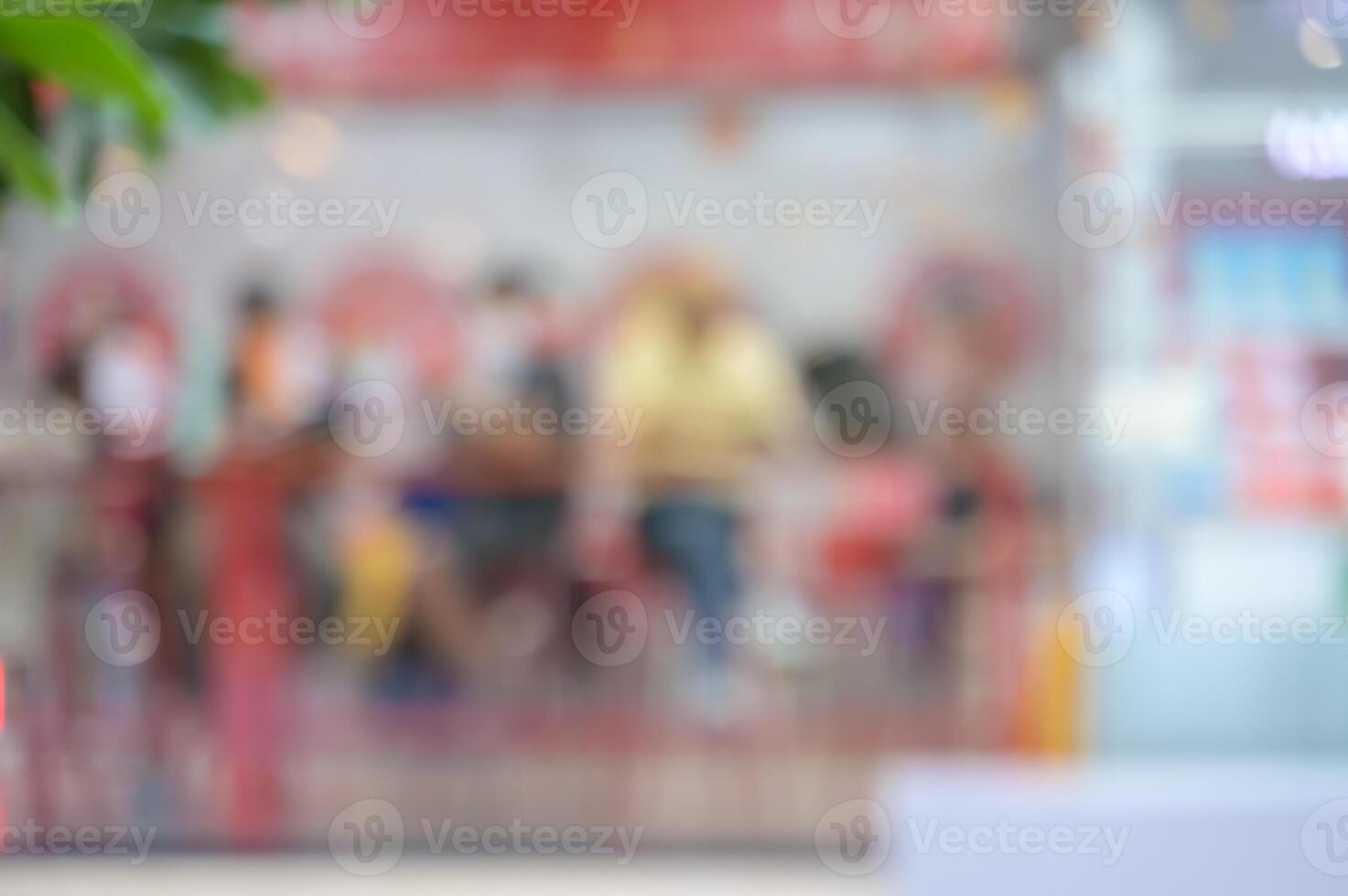 Blurred image of shopping mall with bokeh background photo
