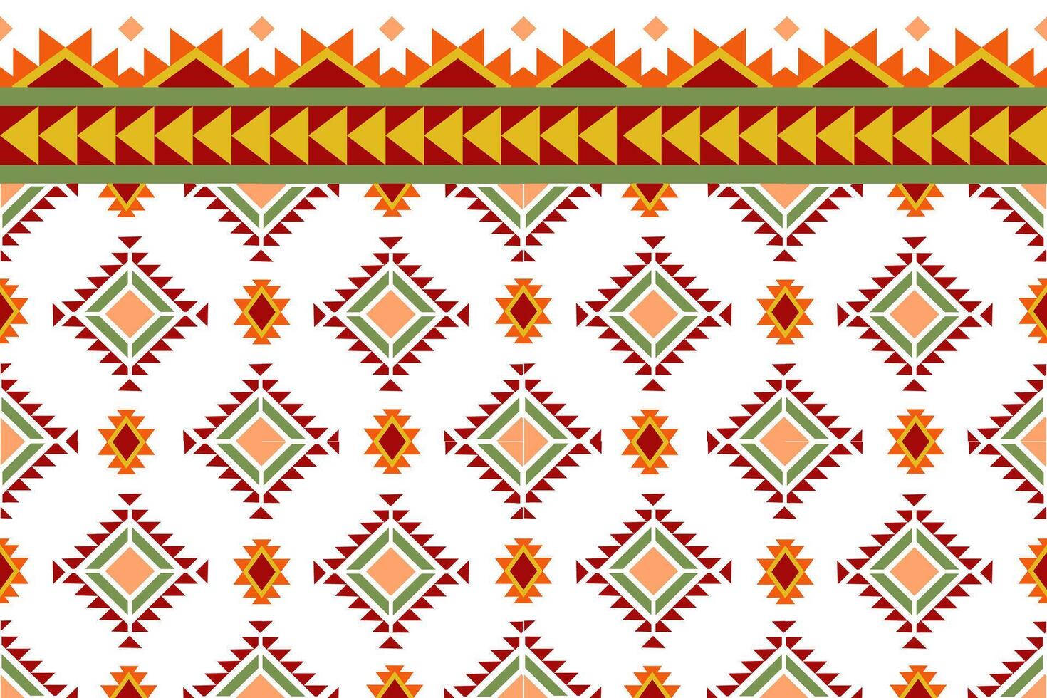 Geometric ethnic pattern. Ethnic boho seamless pattern. Tribal ornament. Aztec style, colorful fabric. vector