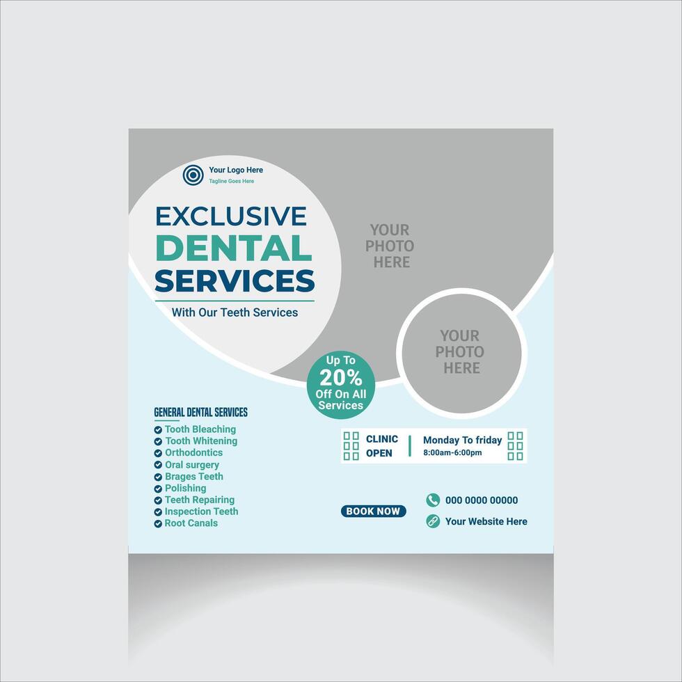 dental social media post vector
