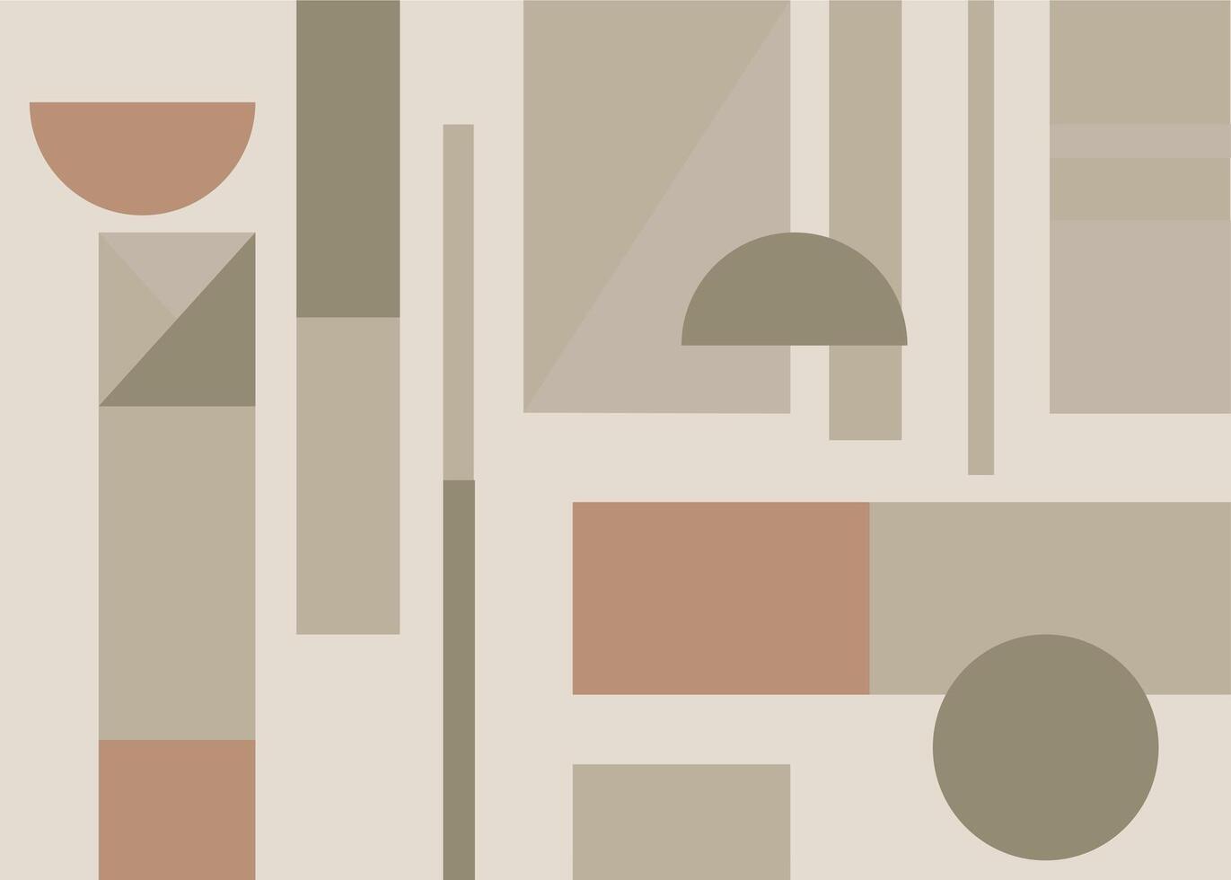 Abstract geometric shapes background neutrals vector