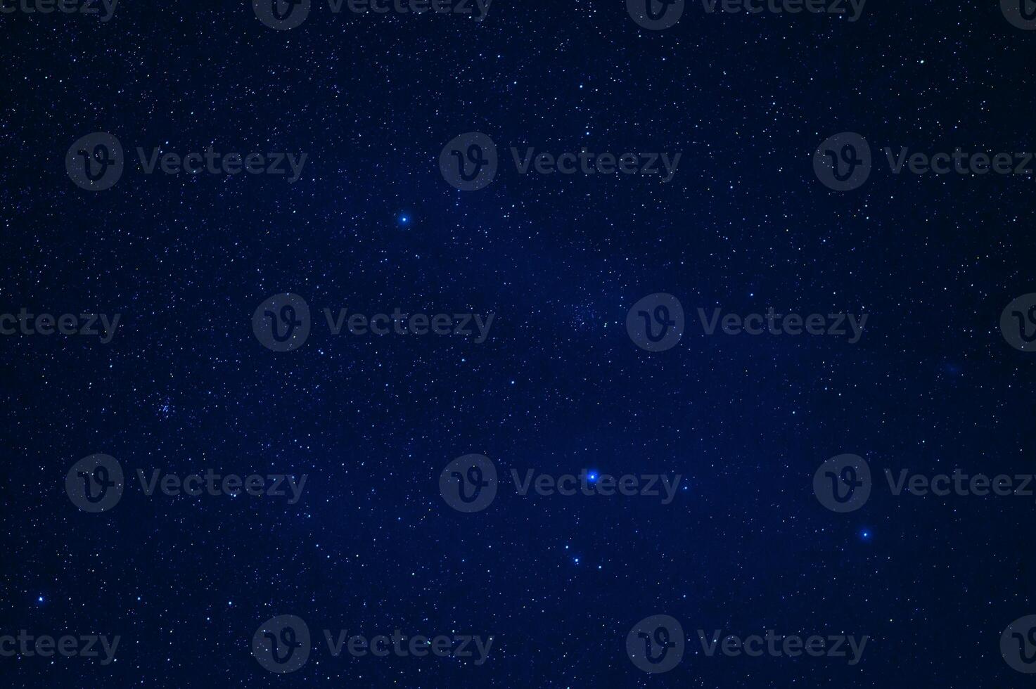 starry sky with many stars and the Milky Way. Astrophotography of the cosmos with galaxies photo