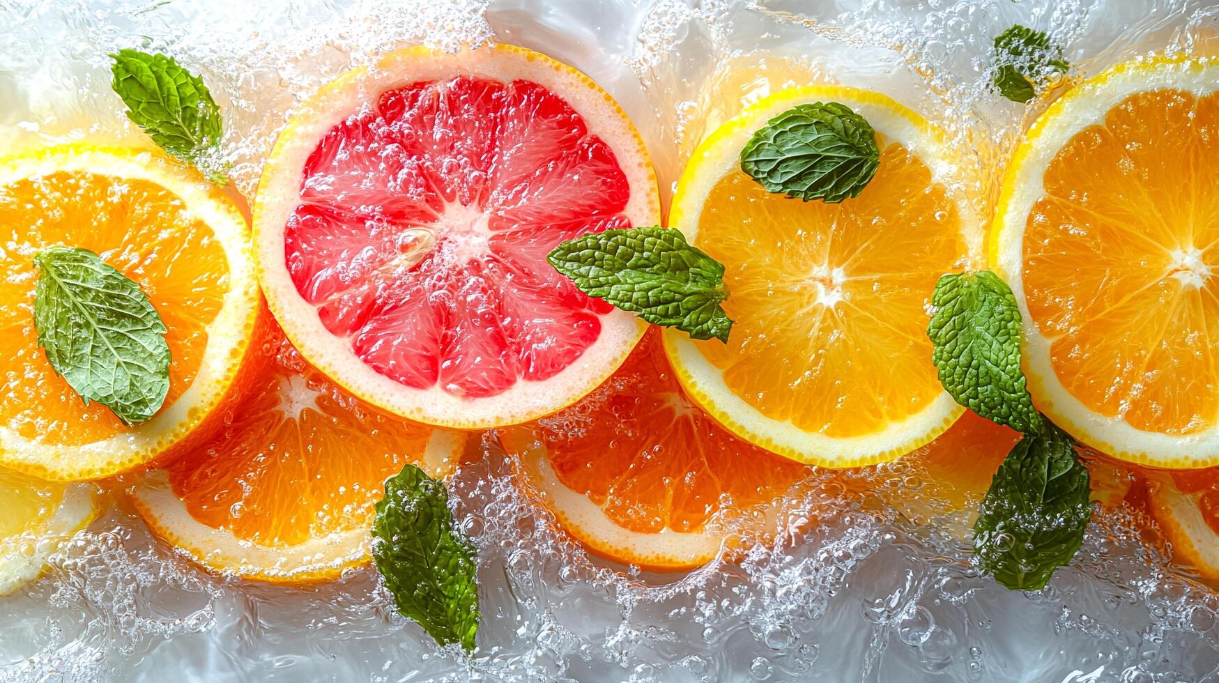 slices of orange and grapefruit photo
