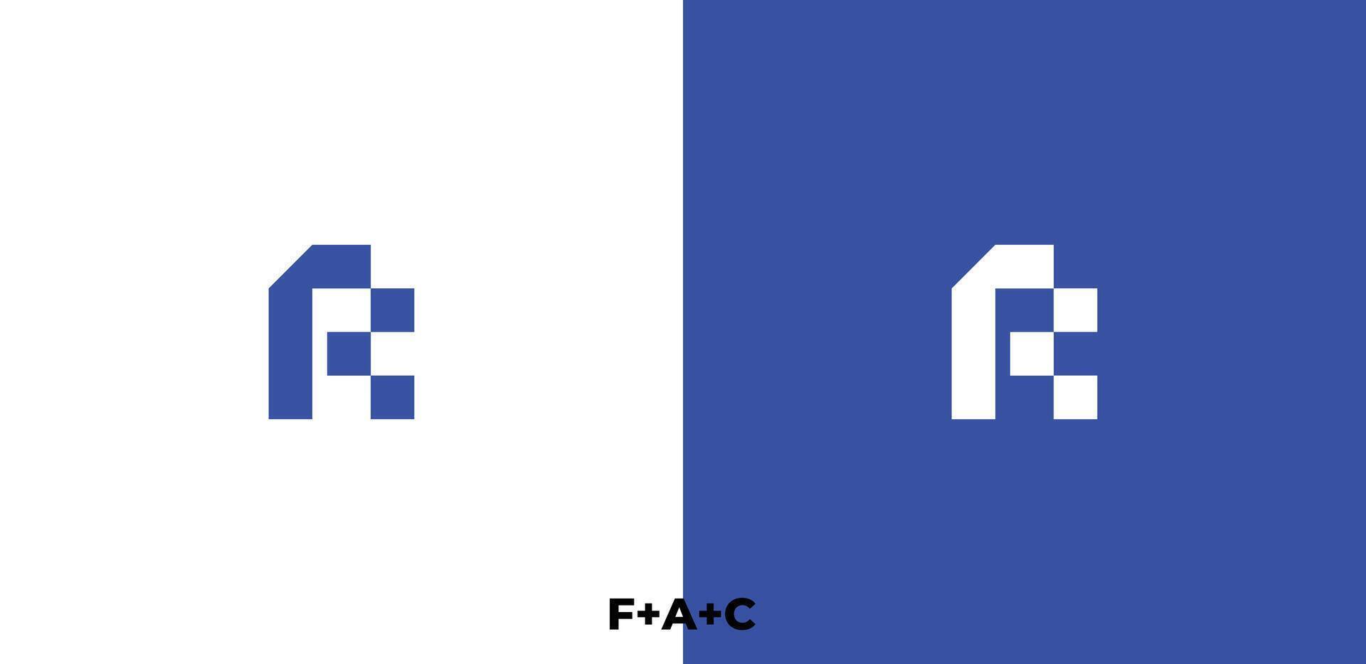 Letter F A C logo template design vector