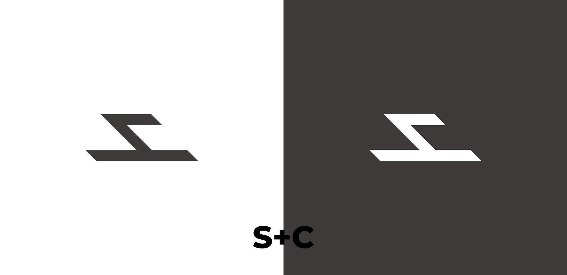 Letter S C logo template design vector