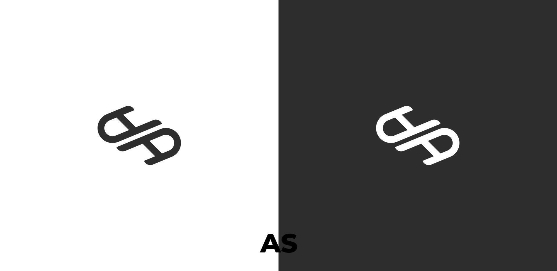 Letter A S logo template design vector