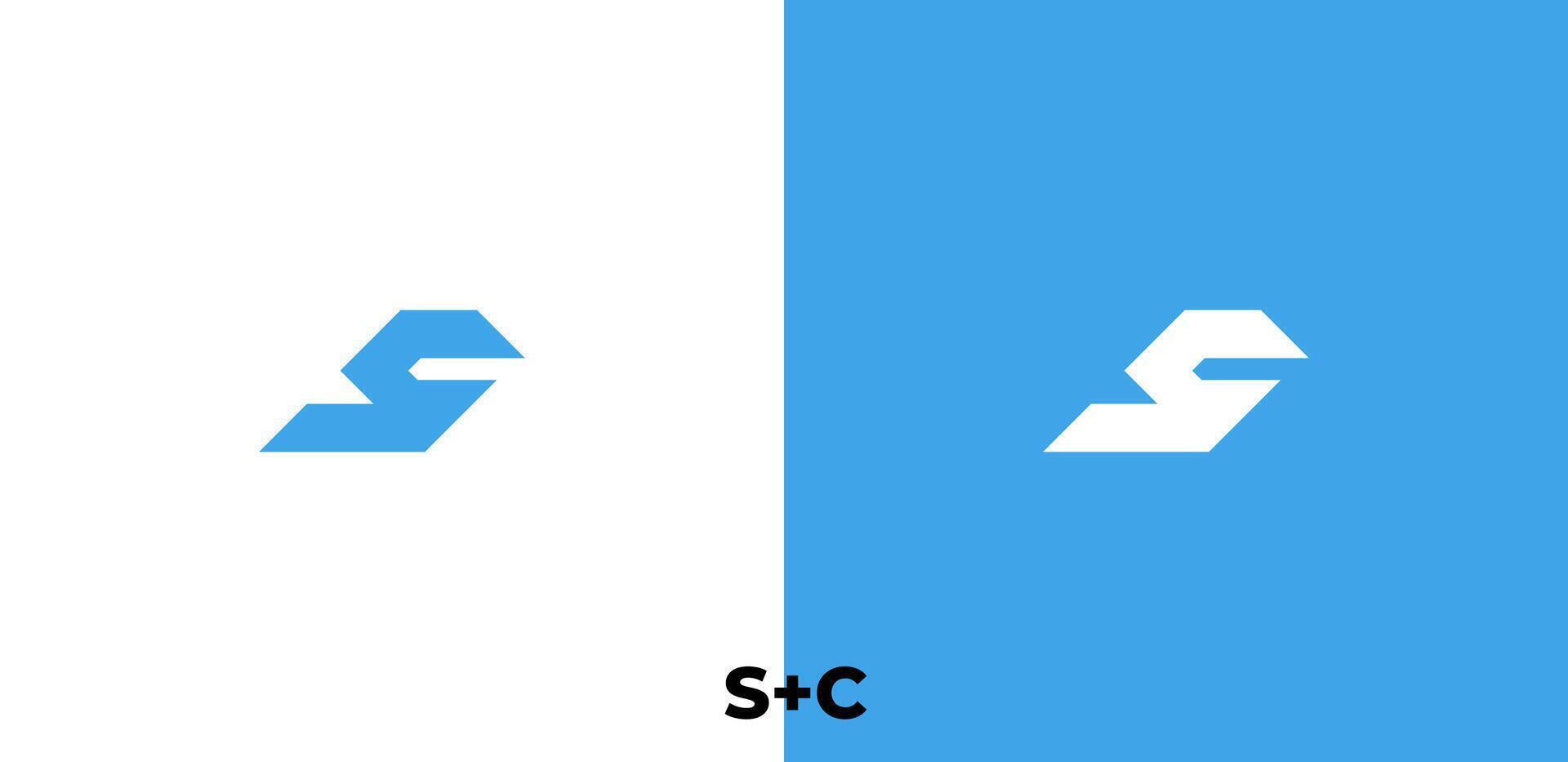 Letter S C logo template design vector