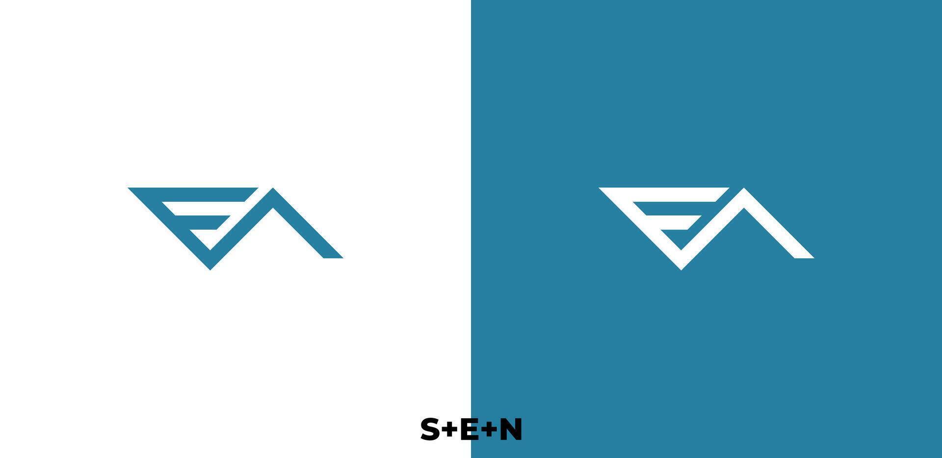 Letter S E N logo template design vector