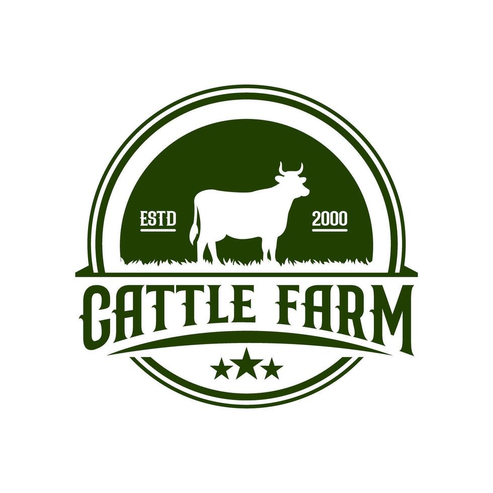 CATTLE FARM LOGO vector