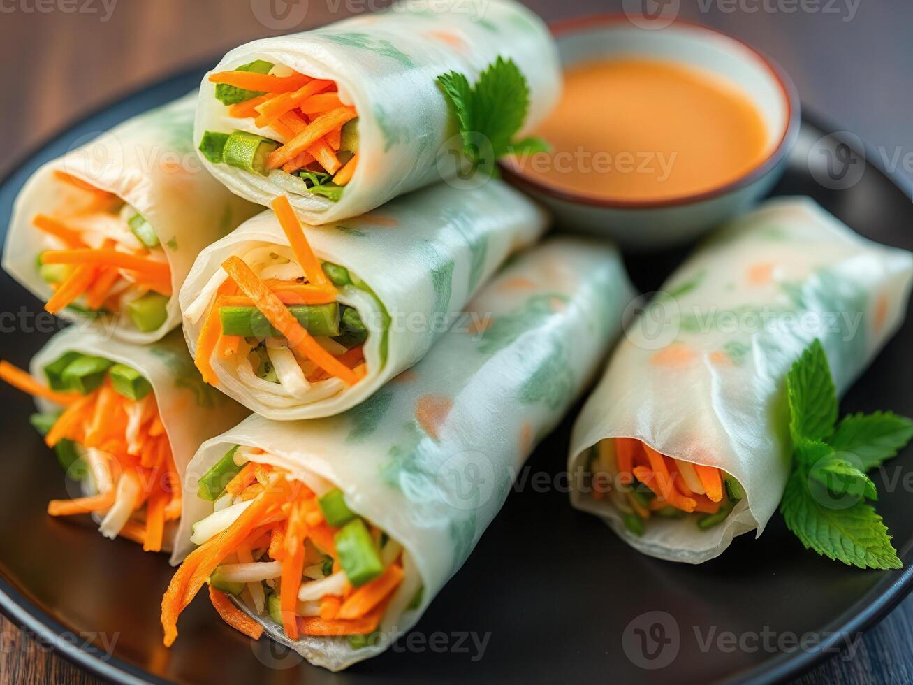 Fresh Spring Rolls with Peanut Sauce photo