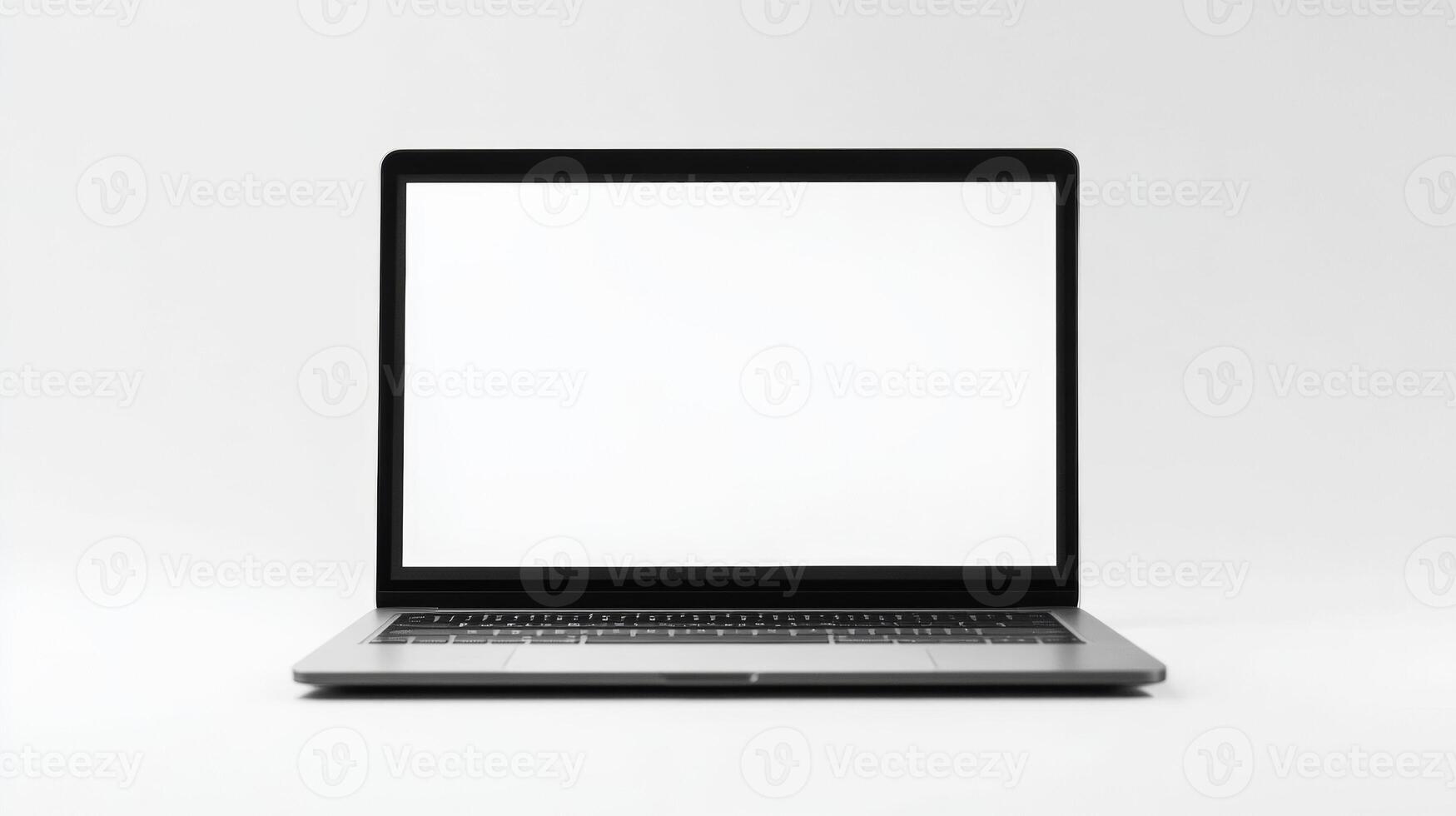 Laptop Mockup. Blank White Screen Display photo