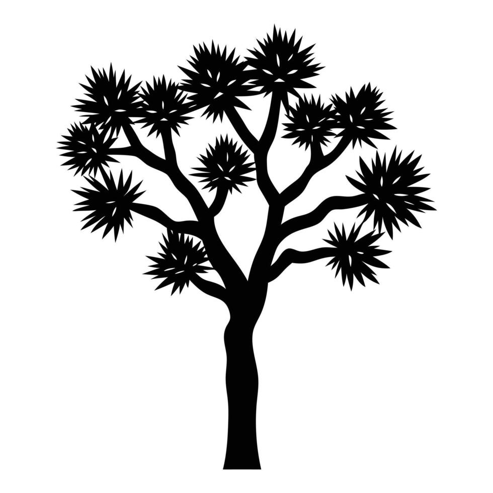 Joshua Tree Nature Plant silhouette illustration vector