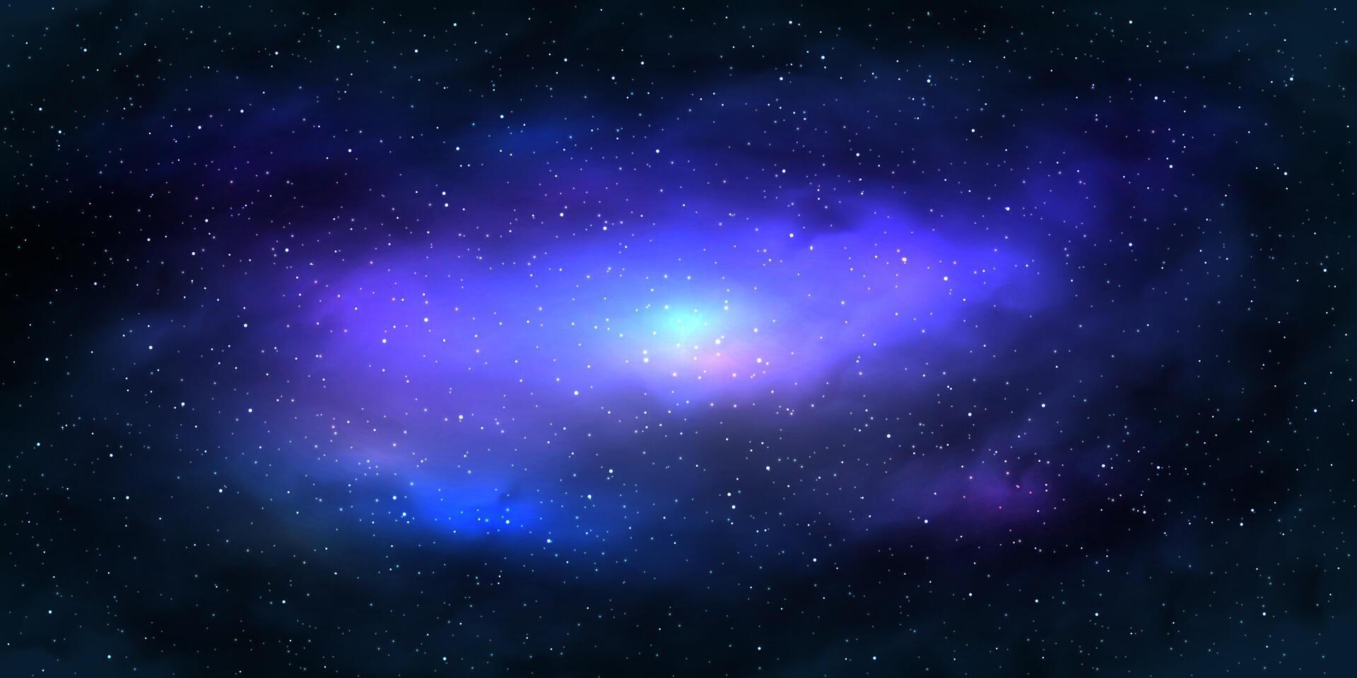 Sky galaxy cloud nebula stars dark night universe milky way cosmos background vector
