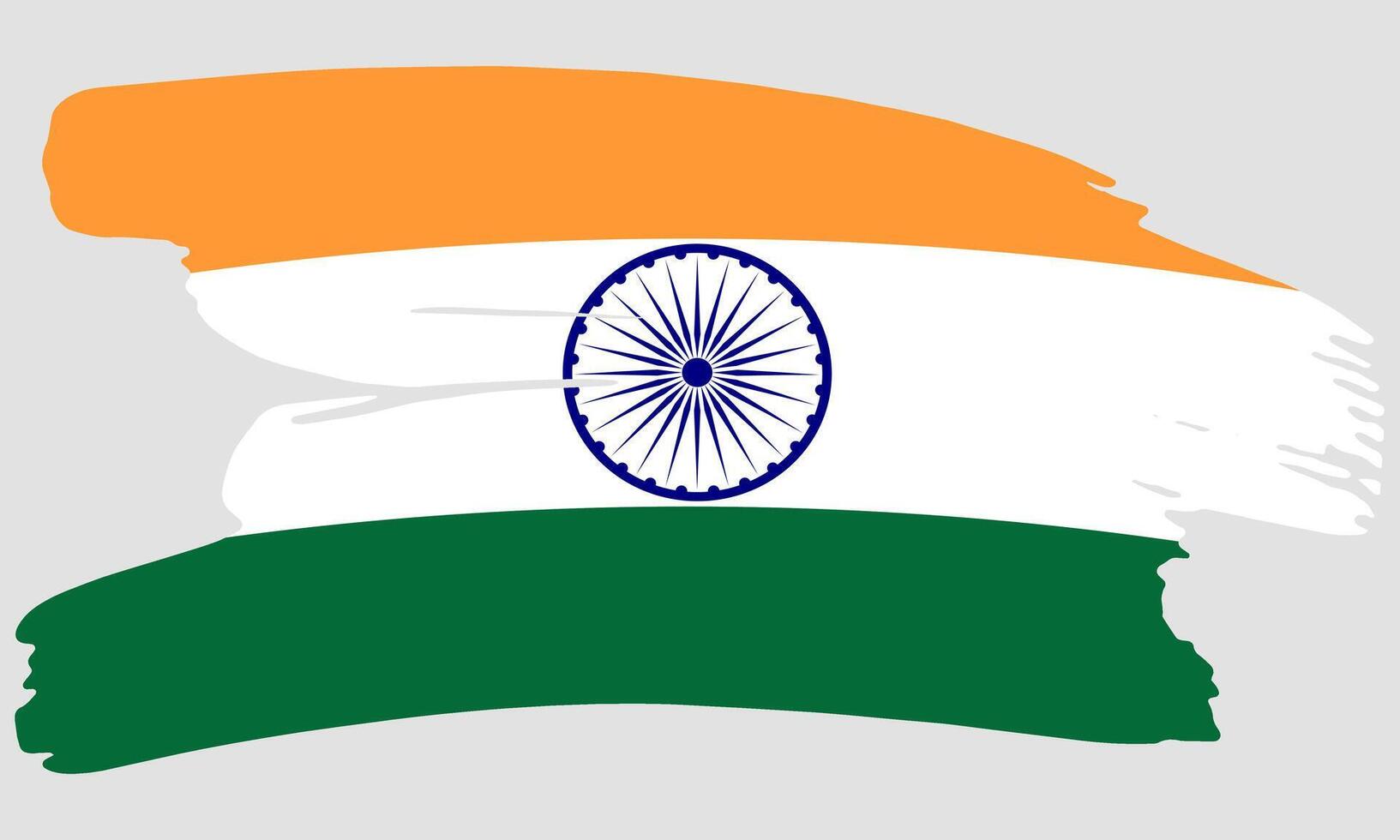 India flag brush paint texture. Grunge India flag. Indian emblem brush concept vector