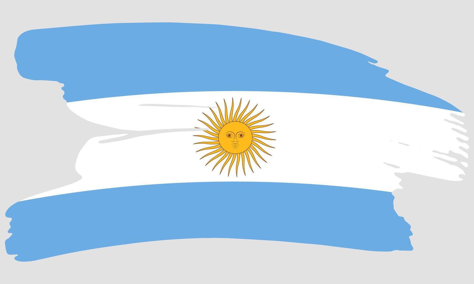 Argentina flag brush paint texture. Grunge Argentina flag. Argentina emblem brush concept vector