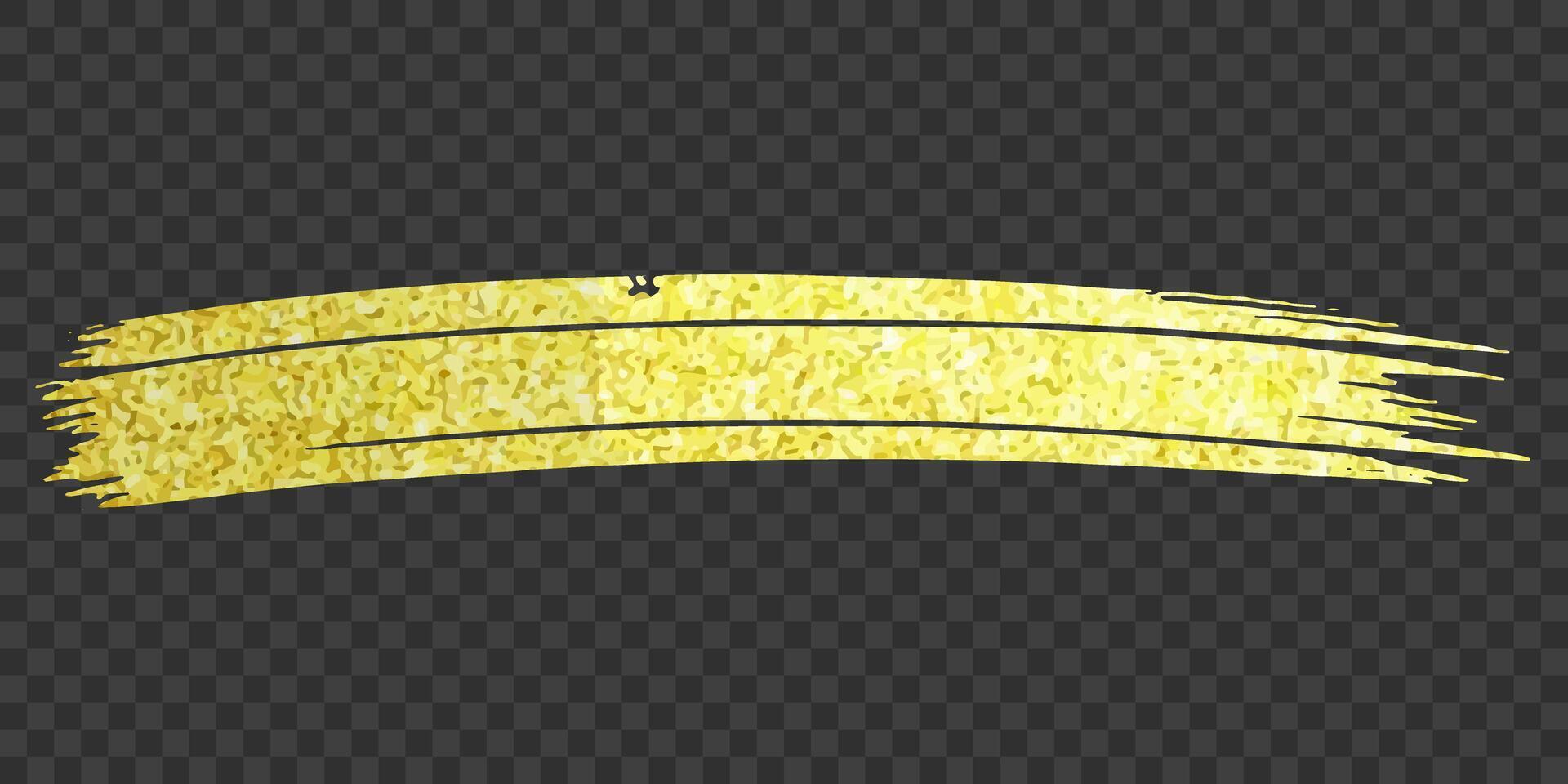 Golden brush stroke. Luxury background or brush stroke with golden glitter vector
