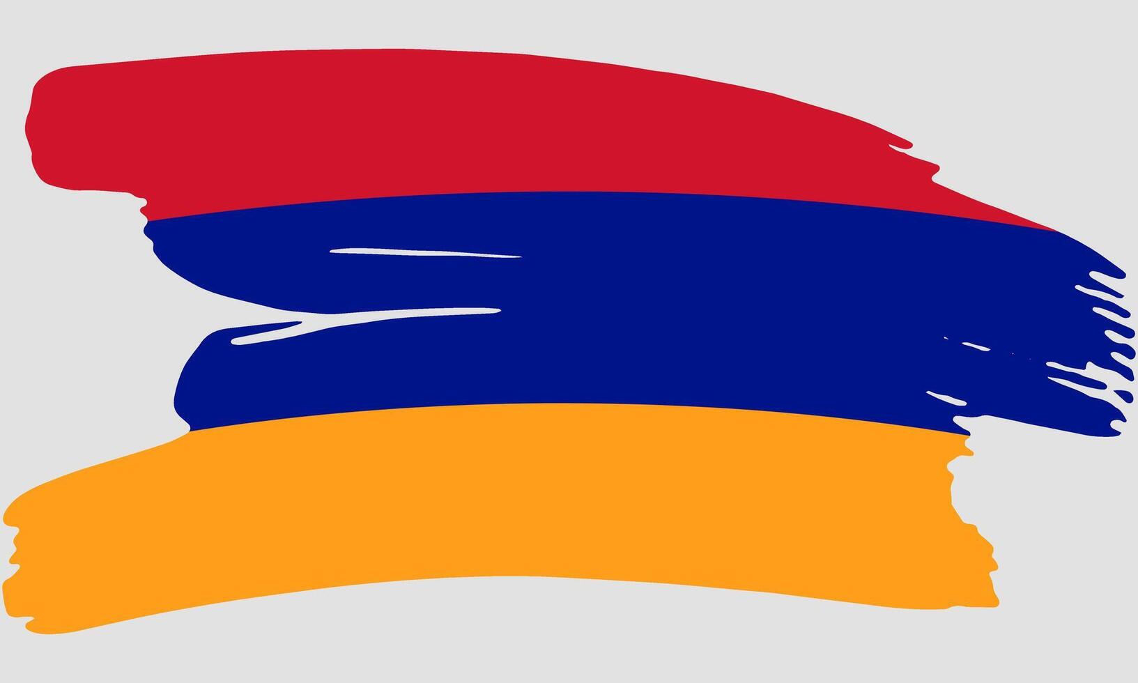 Armenia flag brush paint texture. Grunge Armenia flag. Armenia emblem brush concept vector