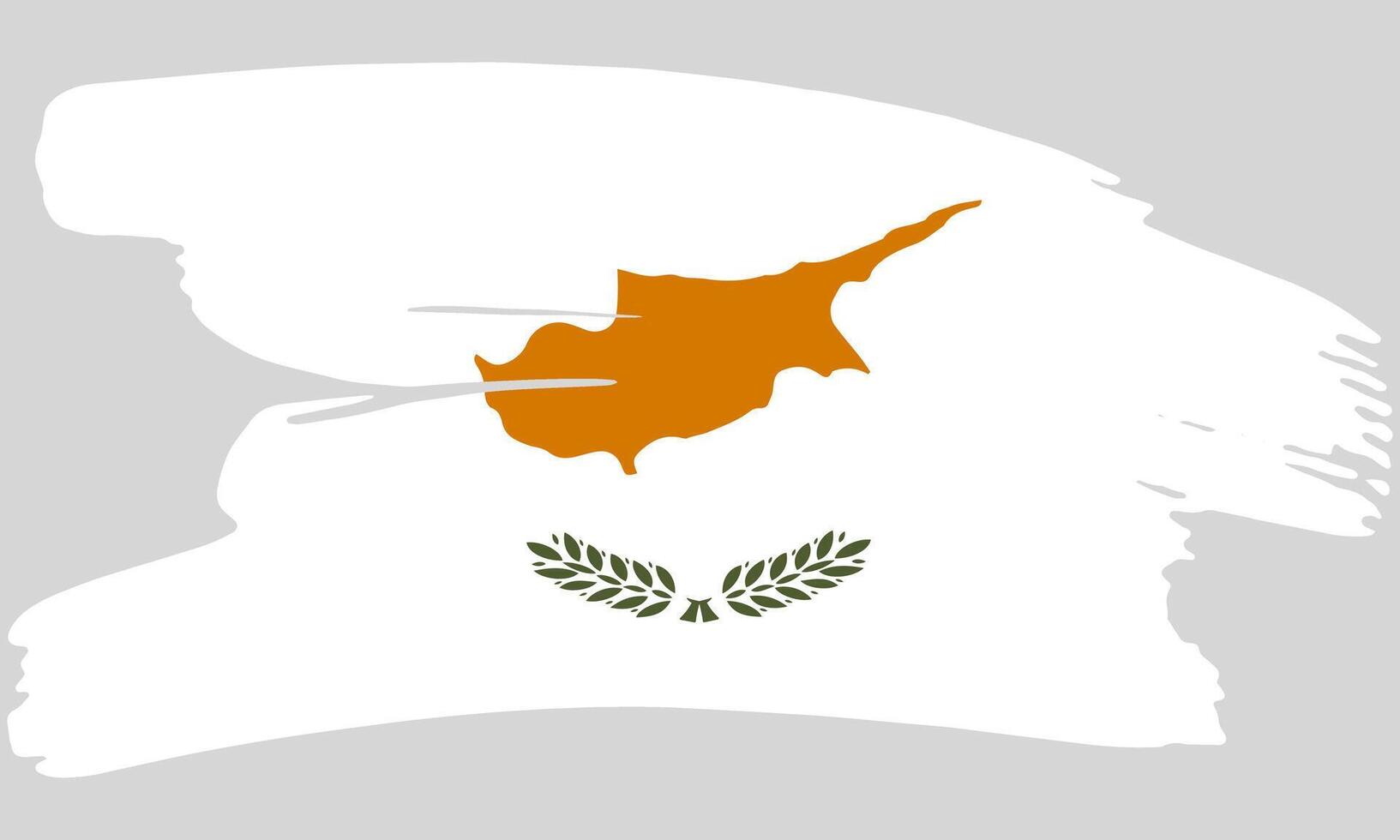 Cyprus flag brush paint texture. Grunge Cyprus flag. Cyprus emblem brush concept vector