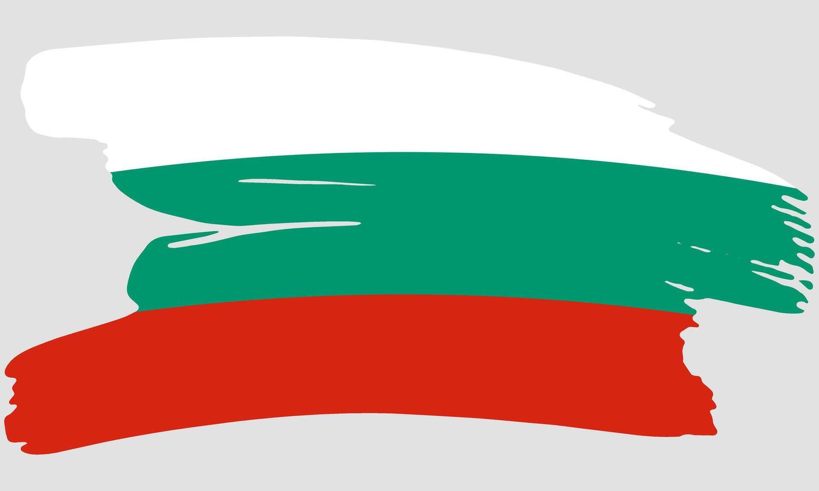 Bulgaria flag brush paint texture. Grunge Bulgaria flag. Bulgarian emblem brush concept vector