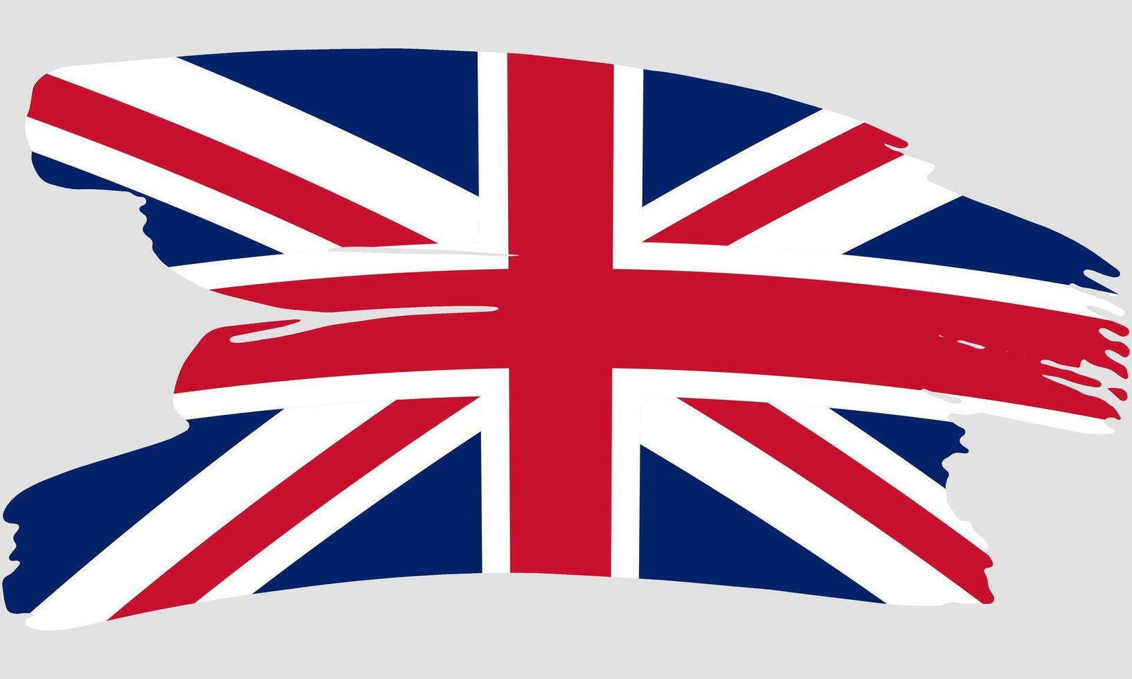 United Kingdom flag brush paint texture. Grunge UK flag. Britain emblem brush concept vector