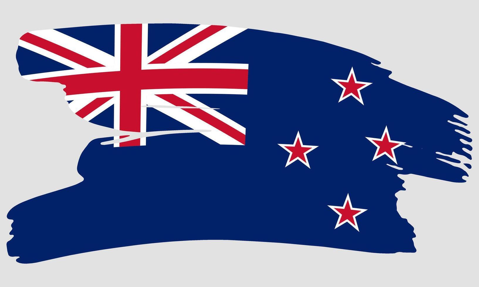 New Zealand flag brush paint texture. Grunge New Zealand flag. New Zealand brush concept vector