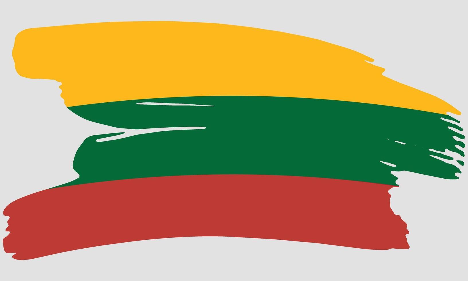 Lithuania flag brush paint texture. Grunge Lithuania flag. Lithuania emblem brush concept vector