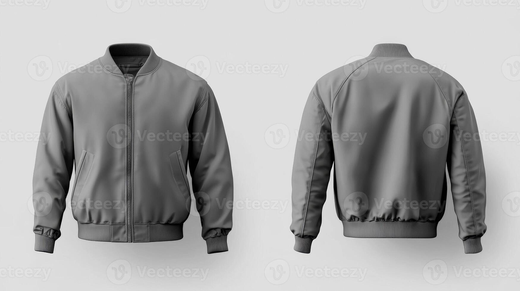 Blank gray jacket mockup photo