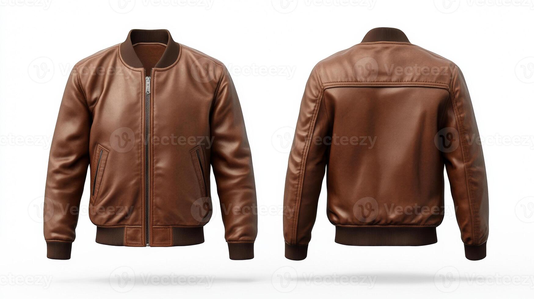 Blank brown jacket mockup photo