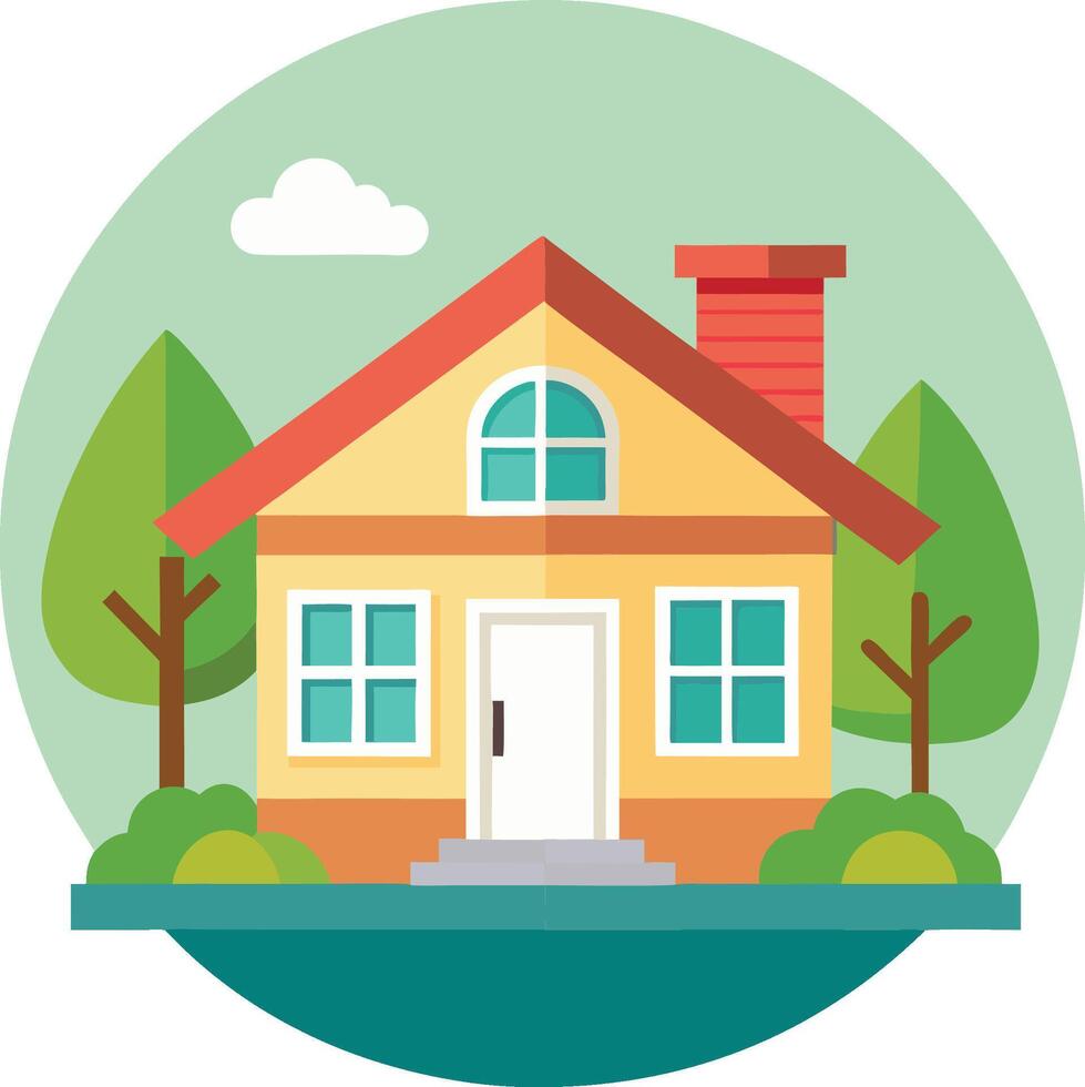 House Icons with Exposed Woodwork and Brick vector