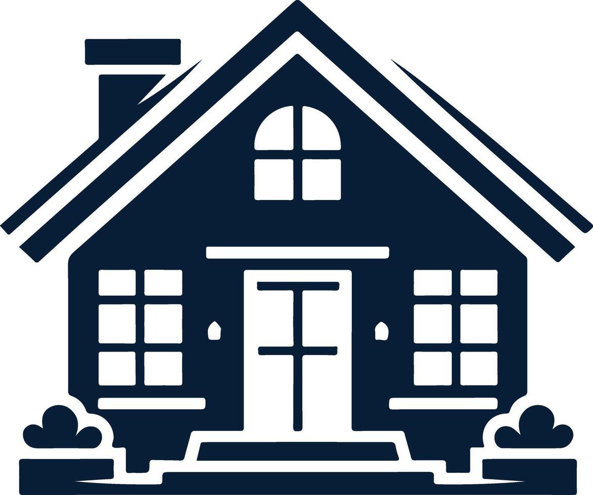 Design of a Two Story House vector