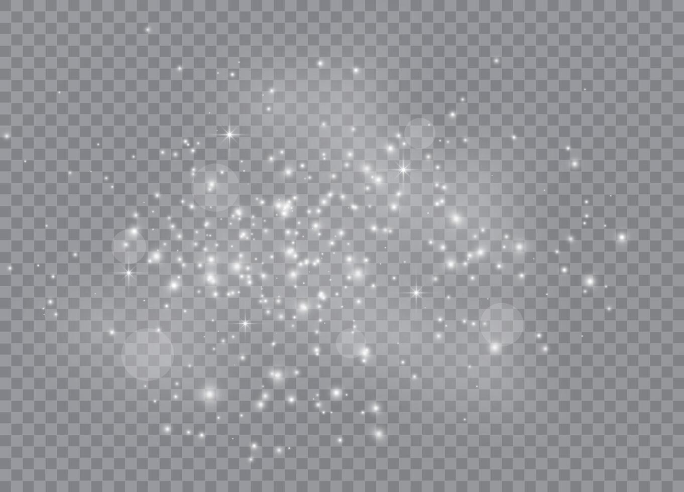 Radiant white light with magical sparkling dust vector