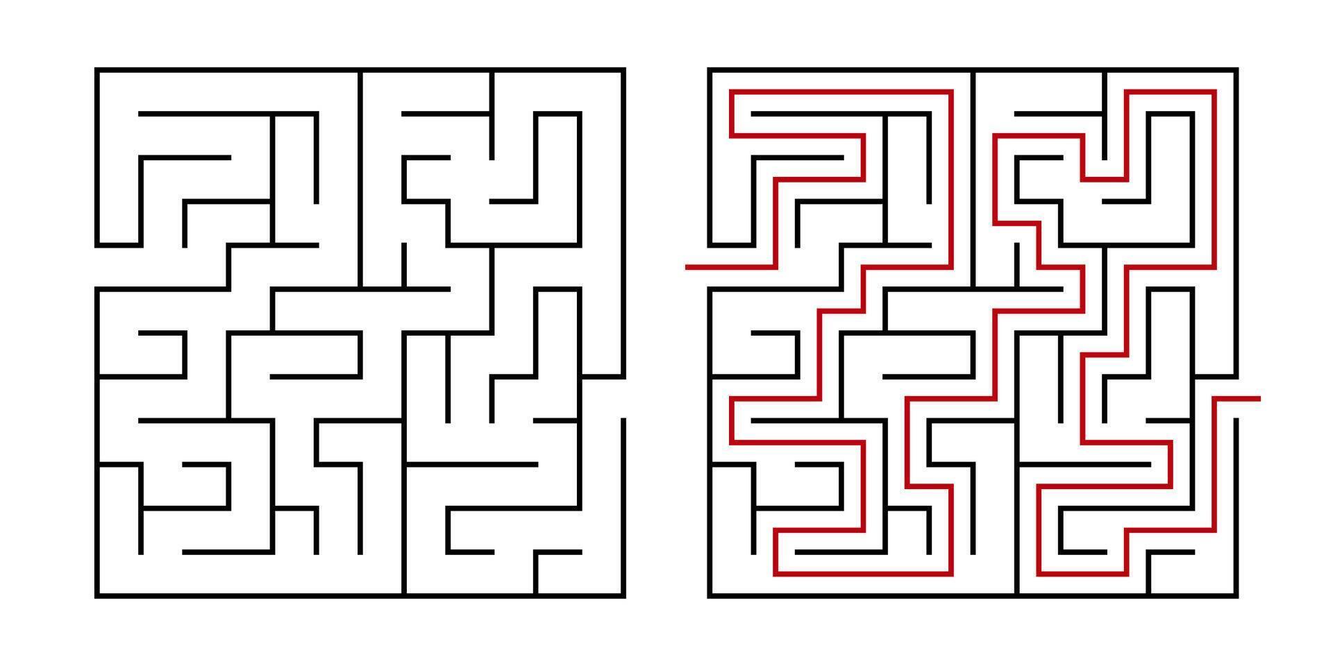 Education logic game labyrinth for kids. Find right way. Maze or puzzle design. vector
