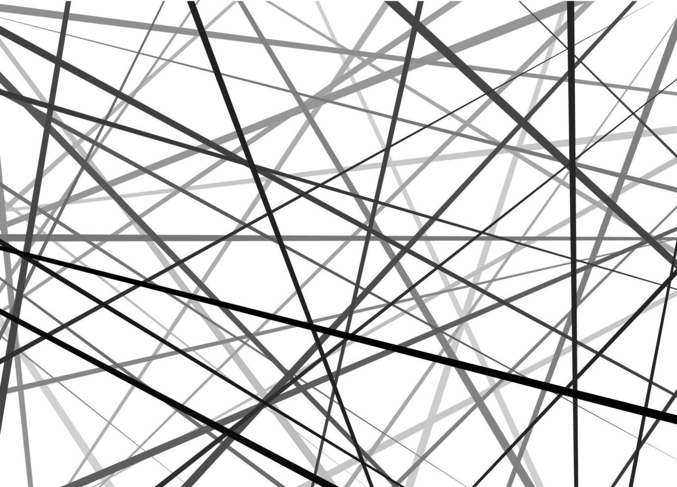 Random chaotic lines of modern design. Abstract direct black pattern. vector