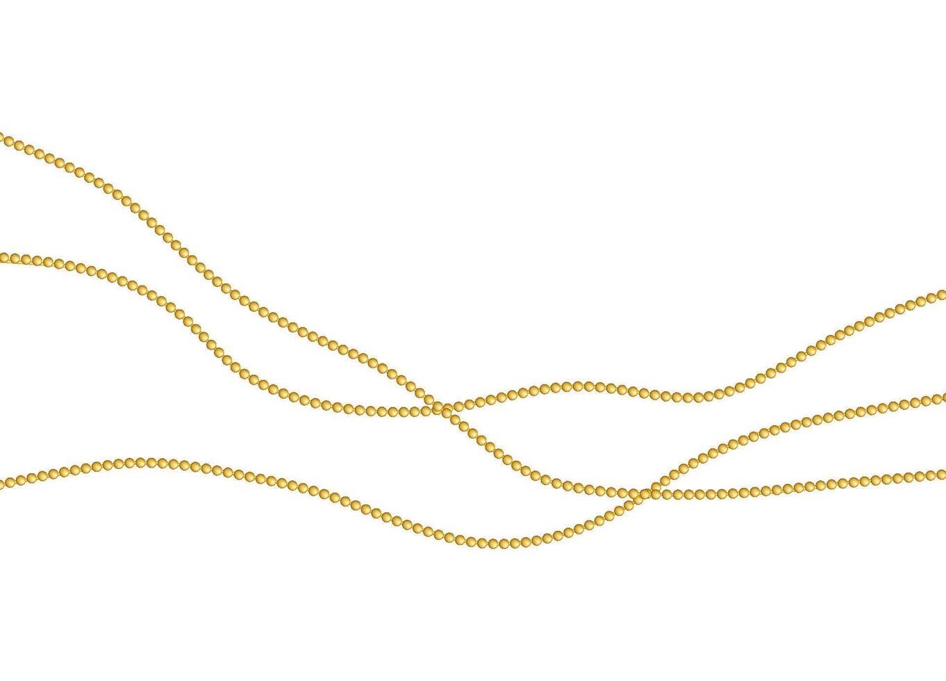 Luxurious gold chain with charm isolated on white vector