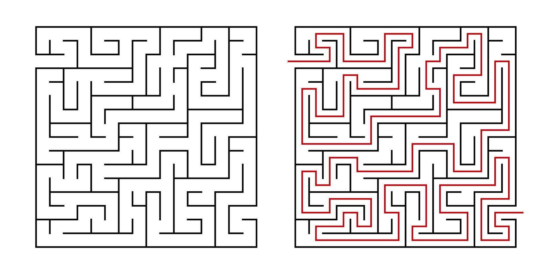 Education logic game labyrinth for kids. Find right way. vector