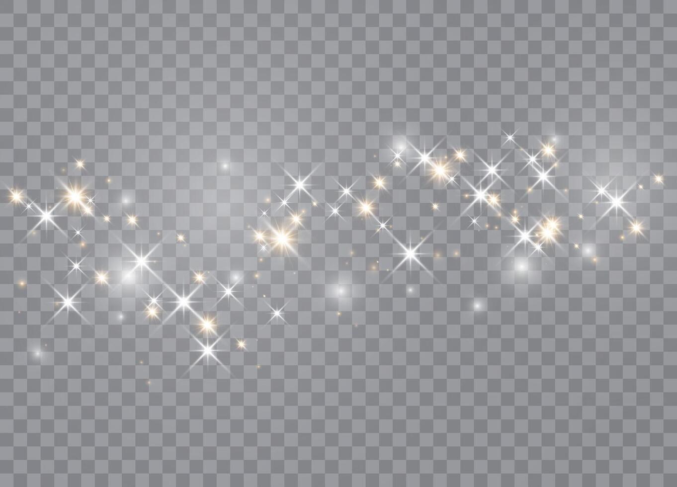 Glowing stars and Christmas dust particles for festive designs vector