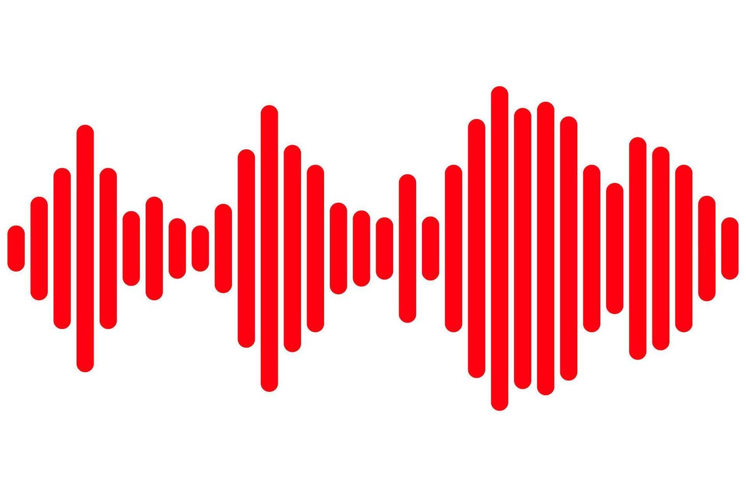 Equalizer musical sound wave isolated on white vector