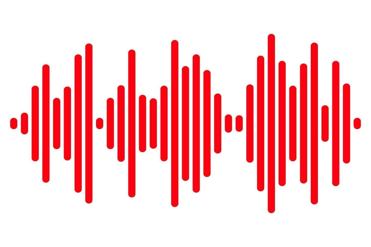 Equalizer musical sound wave isolated on white background. vector