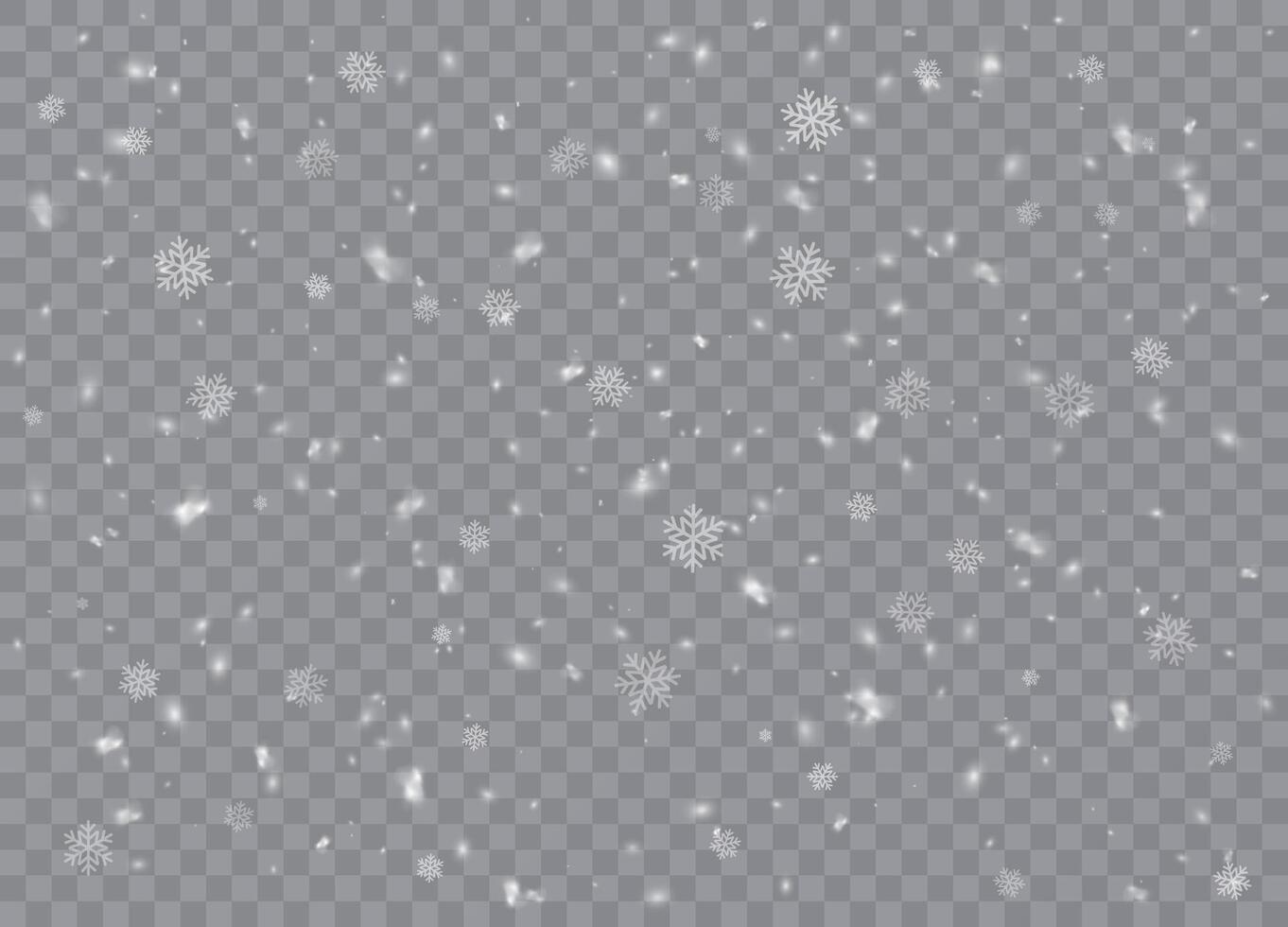 Winter snowflakes and snow for holiday backgrounds vector