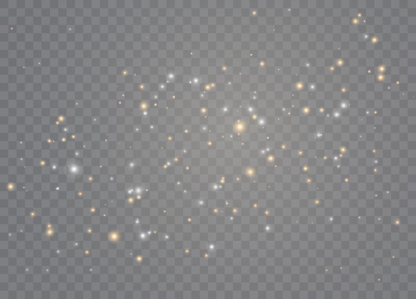 Magical Christmas stars with light glow and dust particle vector