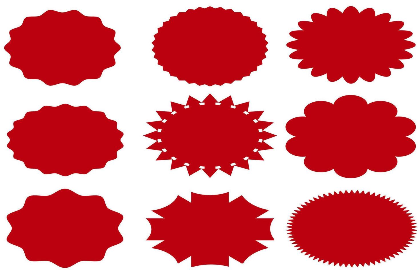 Collection of sun rays stickers for nostalgic projects vector