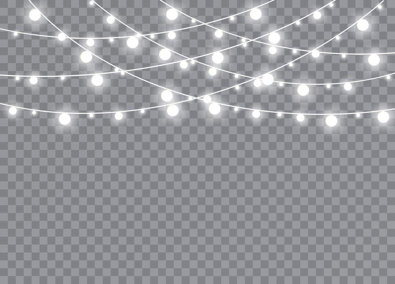 Bright string lights for Christmas-themed graphics vector