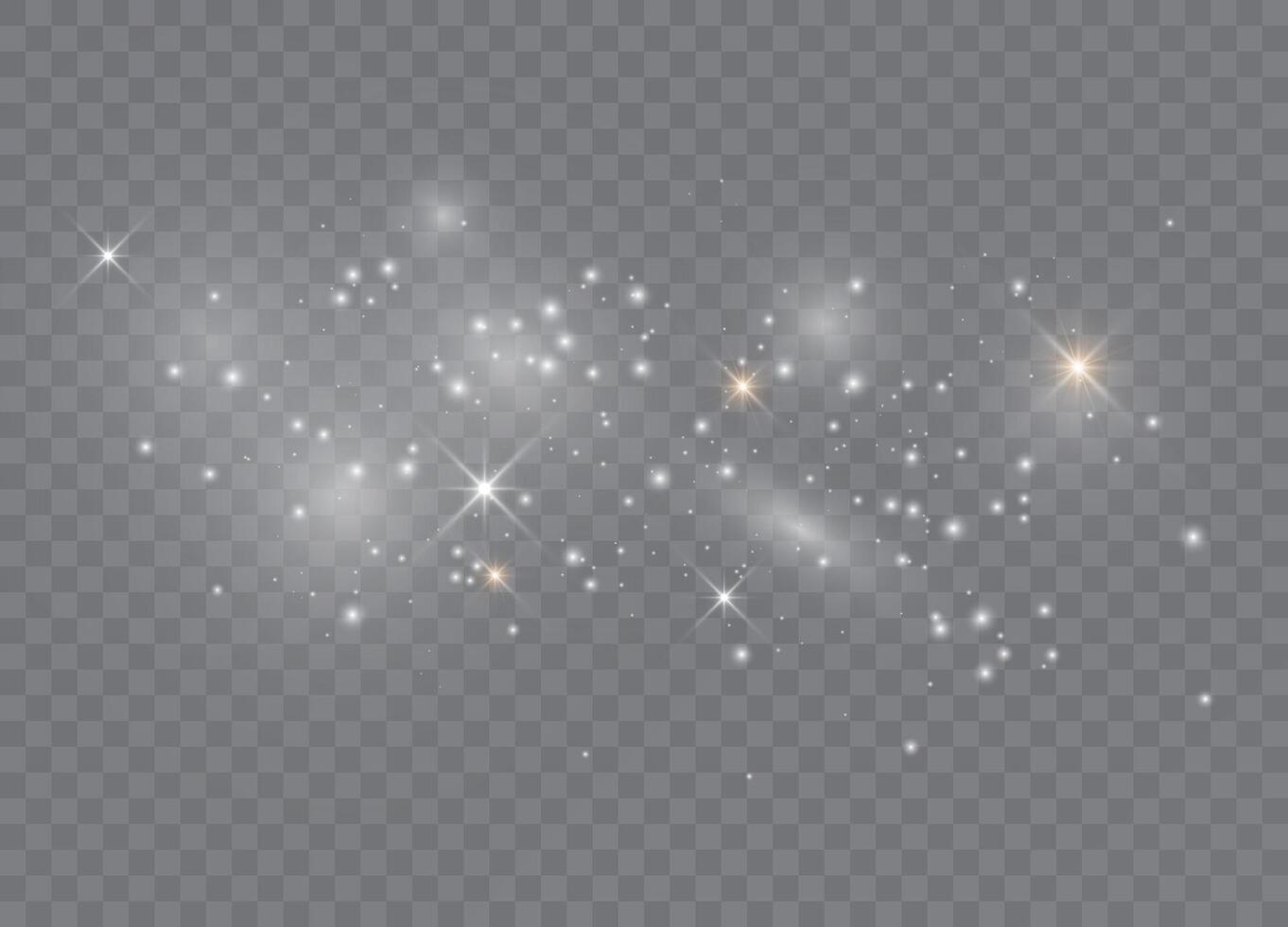 Exploding stars and glittering dust particles vector