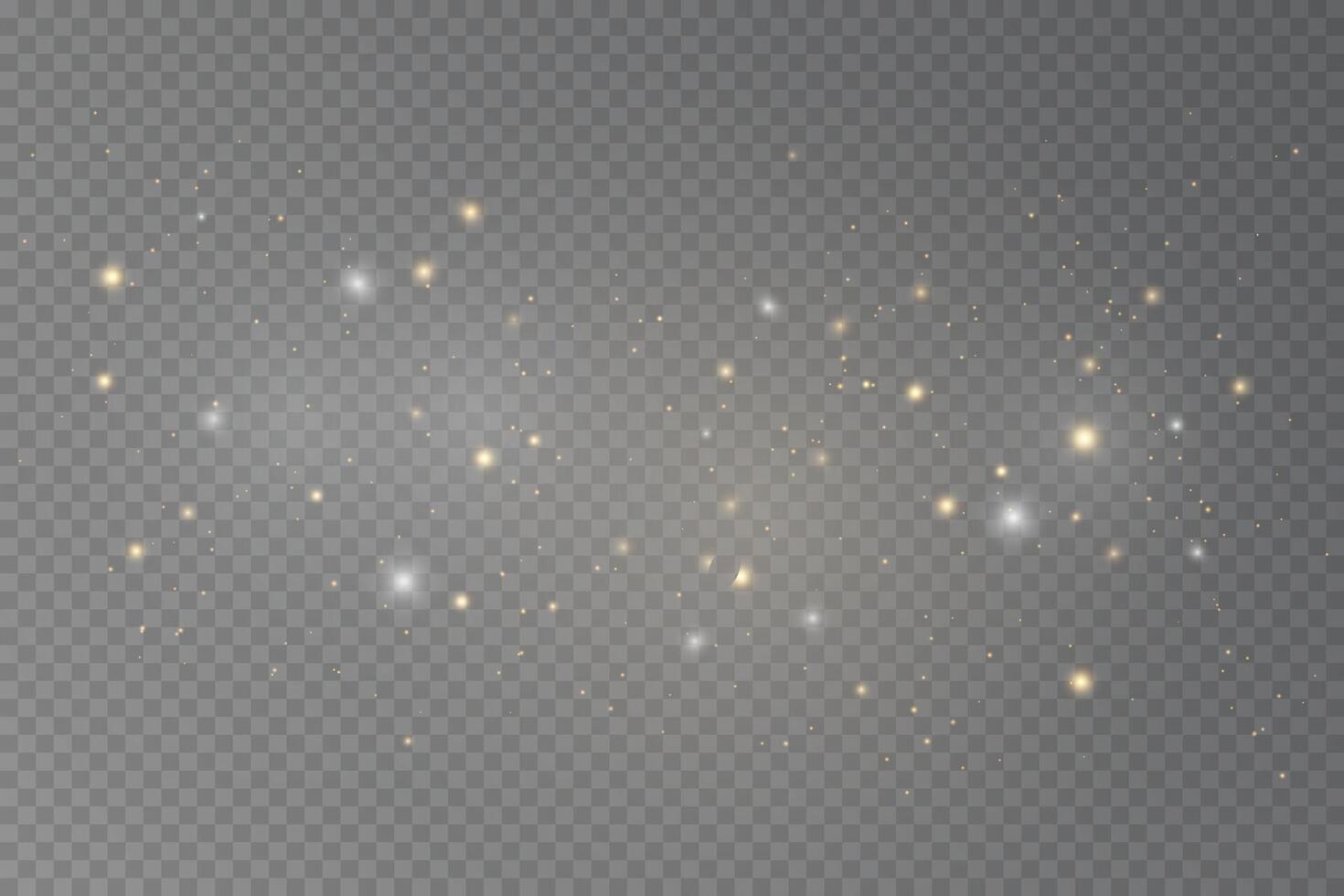 Bright Christmas stars with glowing light and sparkling dust vector
