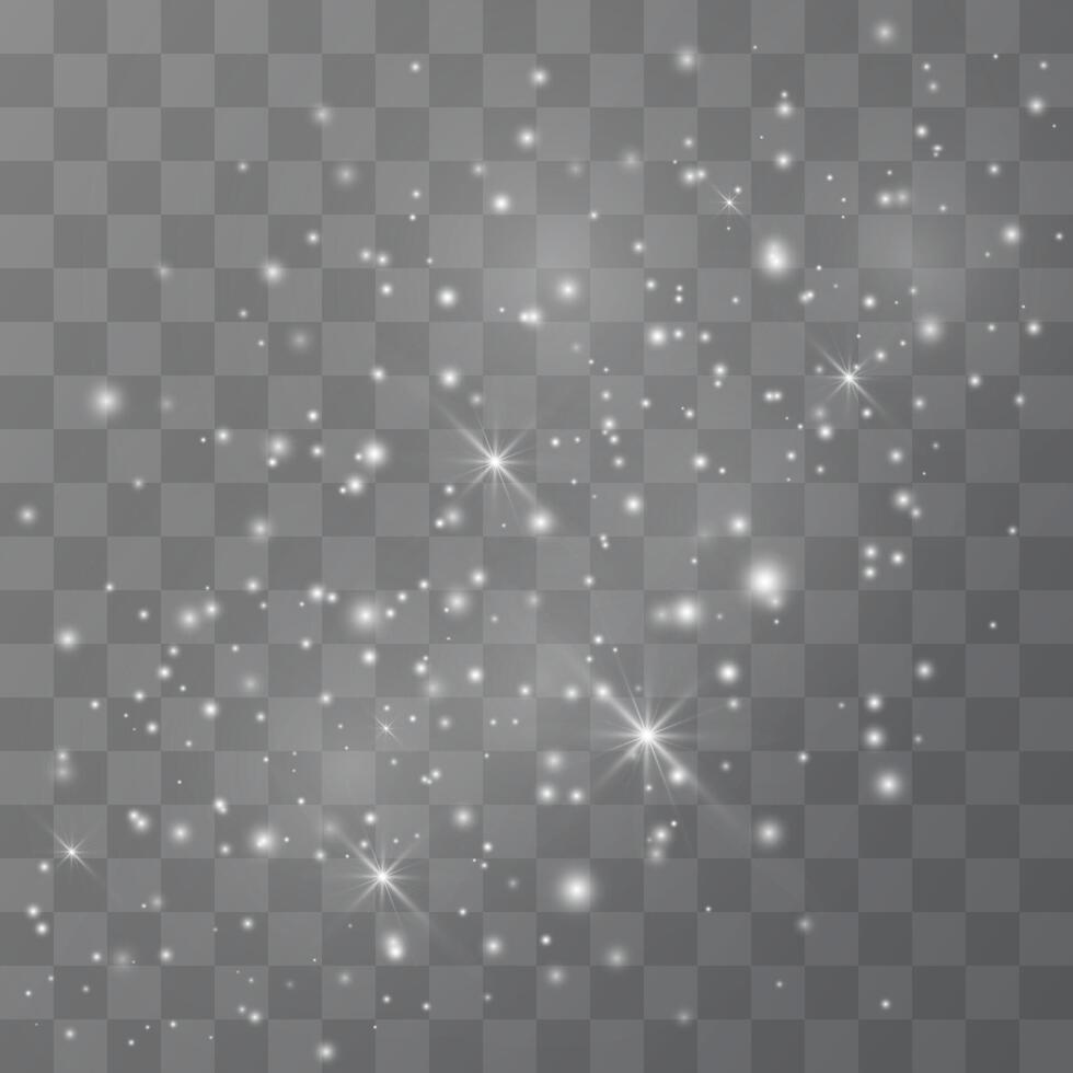 Exploding white light with magical dust particles vector