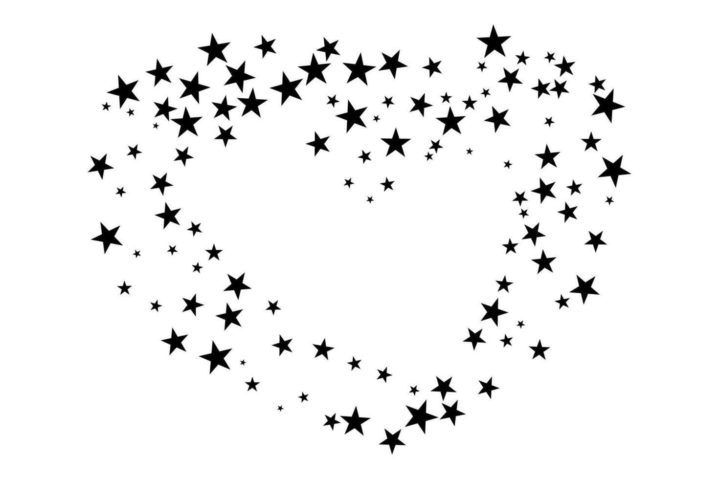 Starry fireworks stream with falling stars against white vector
