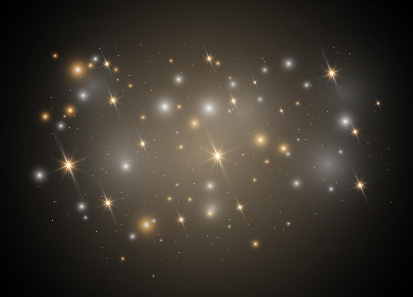 Christmas abstract pattern with sparkling magic stars vector