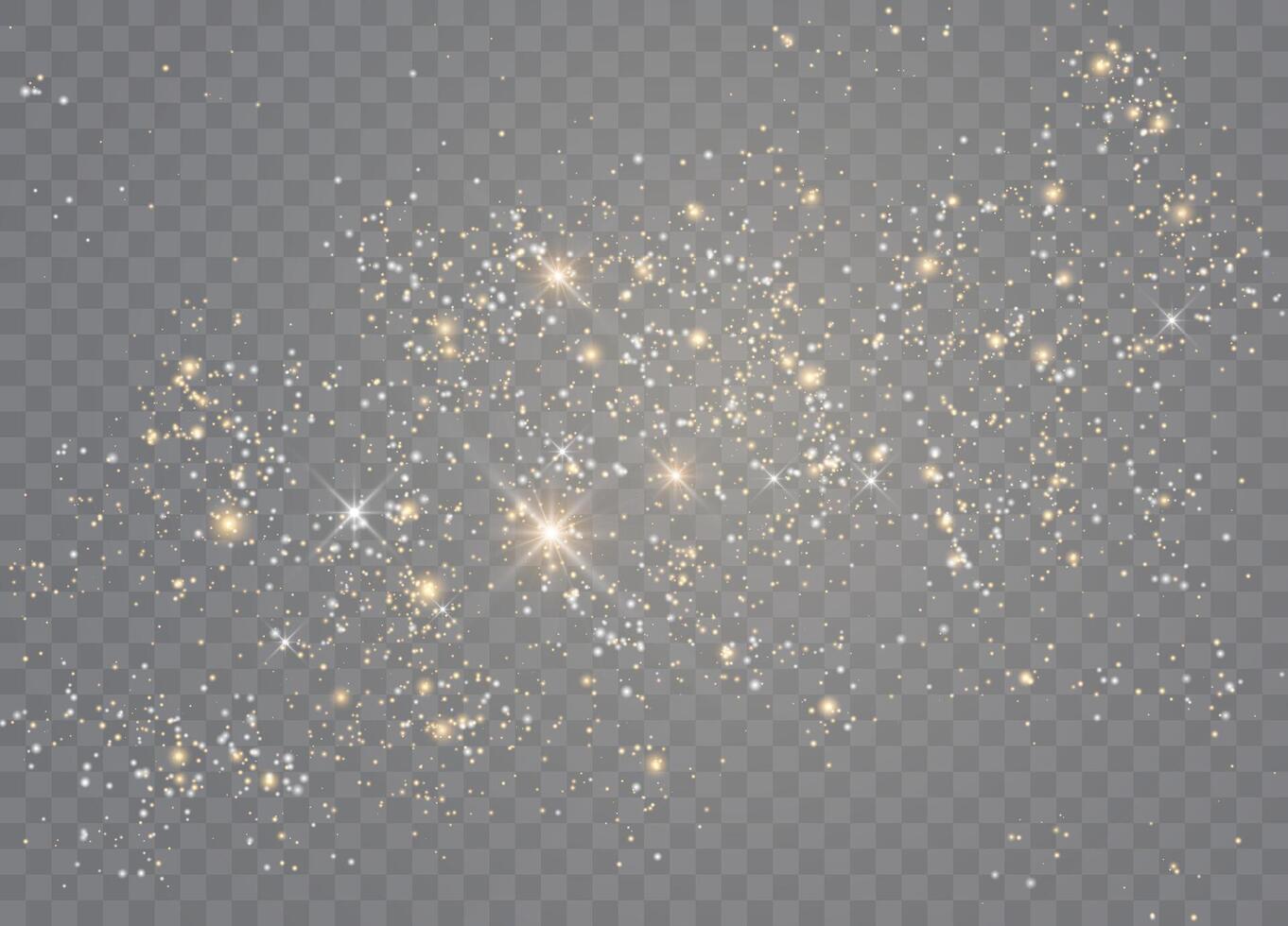 Glowing stars and sparkling magic dust for holiday patterns vector