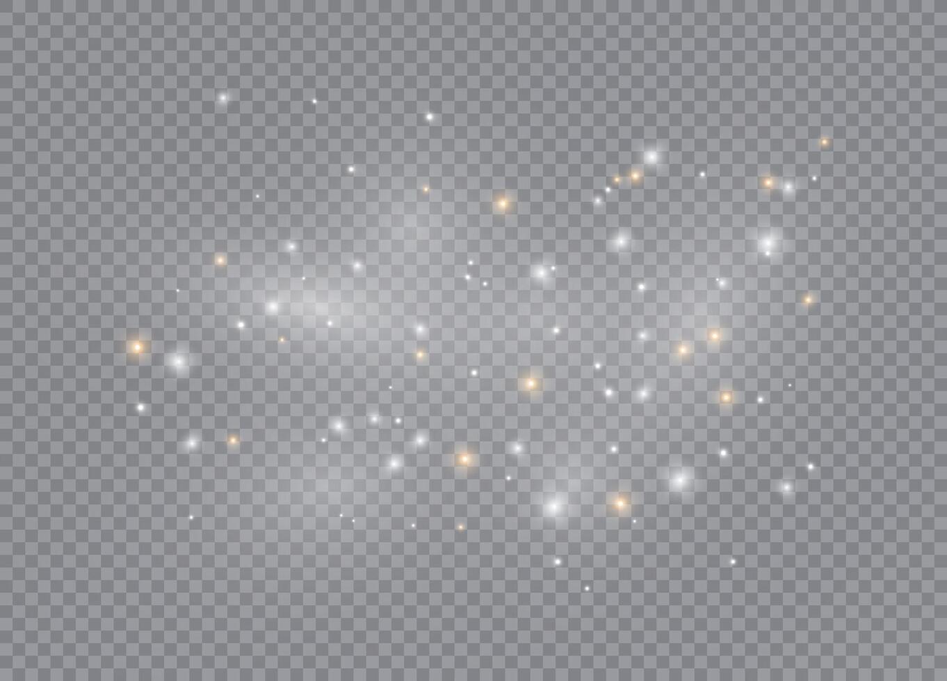 Christmas star effects with glowing light and magic dust vector