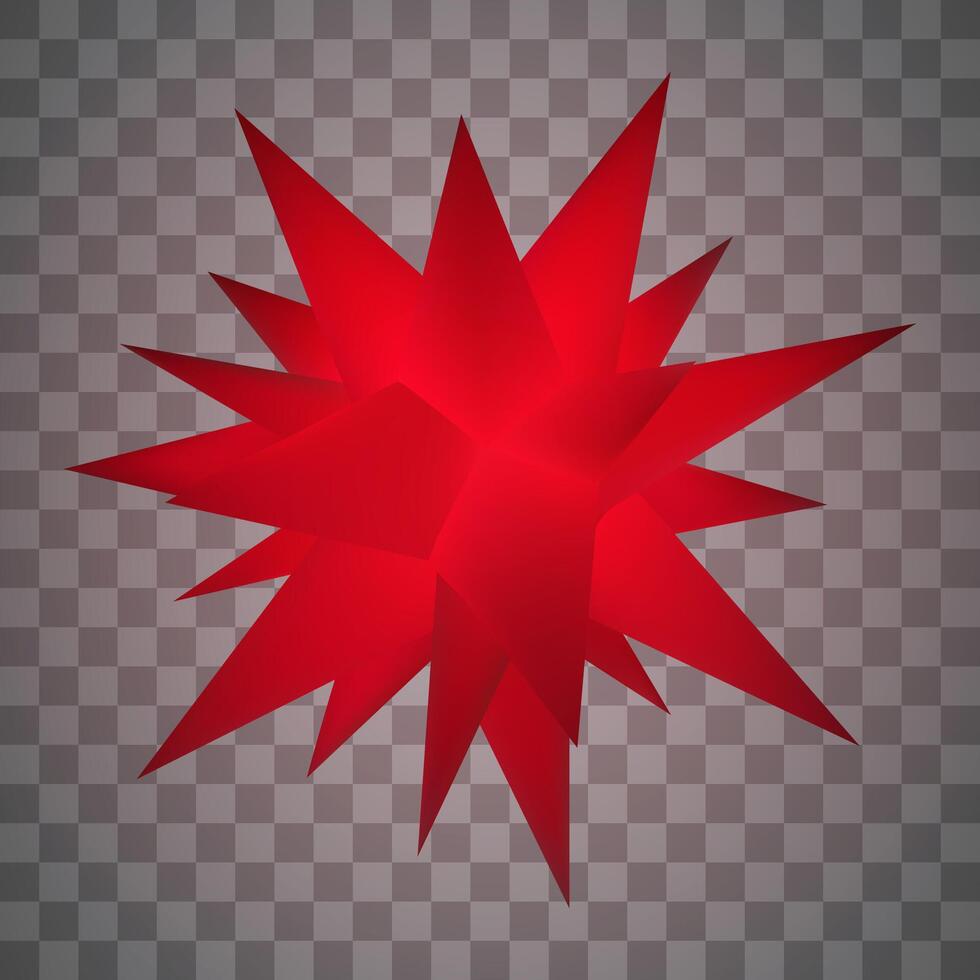 Moravian red star for Christmas. vector